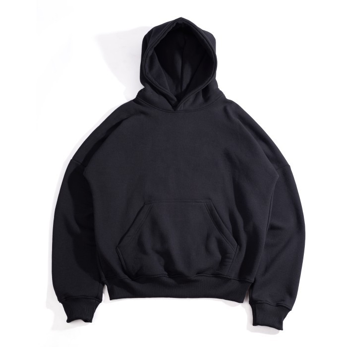 Oversized Hoodie Black - 300 GSM, L