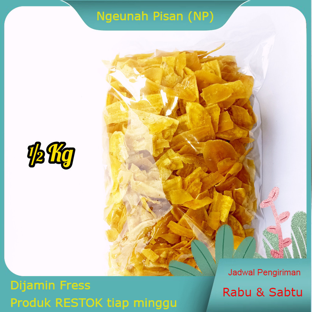 

Kripik Pisang Renyah Gurih Asin ½ Kg