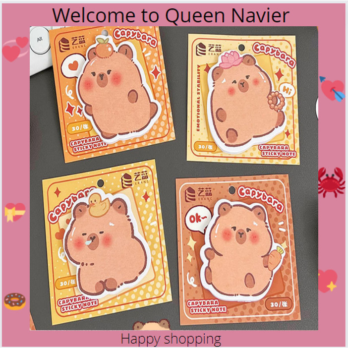 

QN - Sticky notes capybara Memo cuted shaped