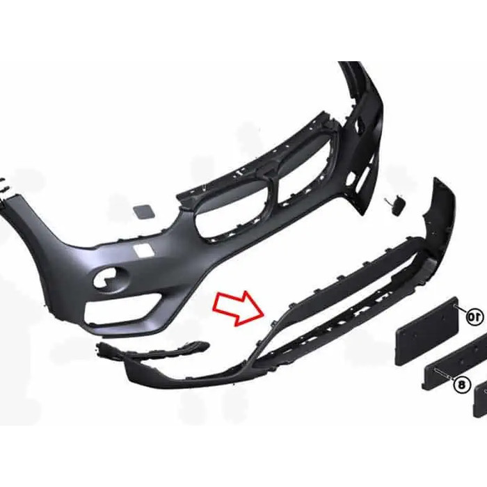 51117453999 SPOILER BUMPER DEPAN BMW X1 18i XLINE 2019