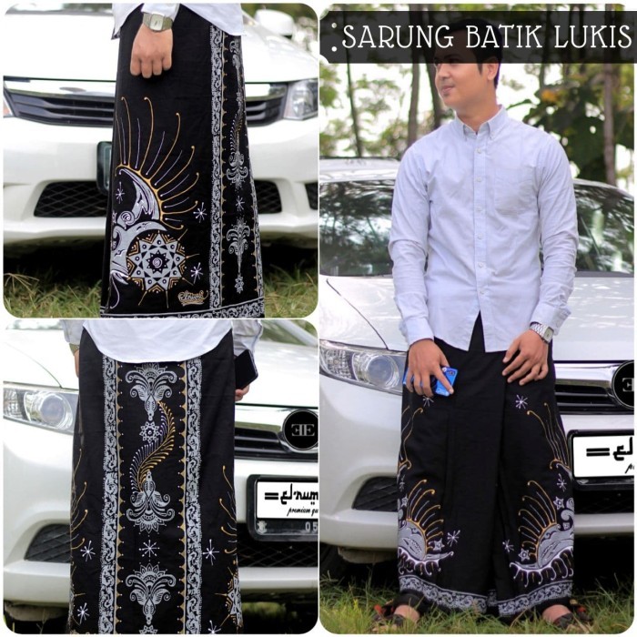 sarung LEBARAN sarung keren sarung pria dewasa batik lukis elrumi 1012