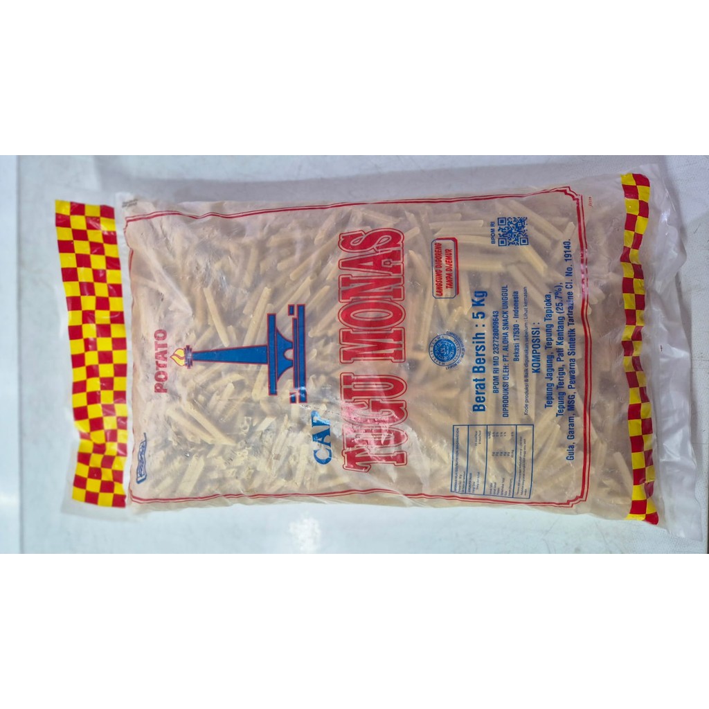 

Kerupuk Potato 5 Kg Cap Tugu Monas Kerupuk Mentah