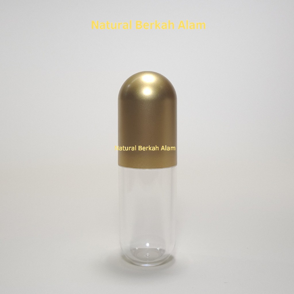Botol Kapsul 60 ml / Botol Acrilic / Botol Pet Obat / Botol Bentuk Kapsul / Botol Obat Bentuk Kapsul