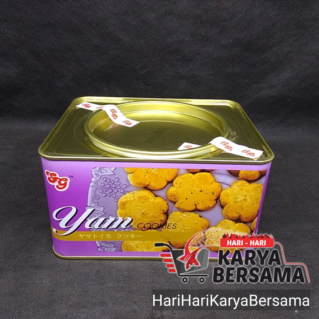 

MAKANAN RINGAN BISKUIT SG YAM COOKIES KUKIS RASA KELADI KALENG 700GR