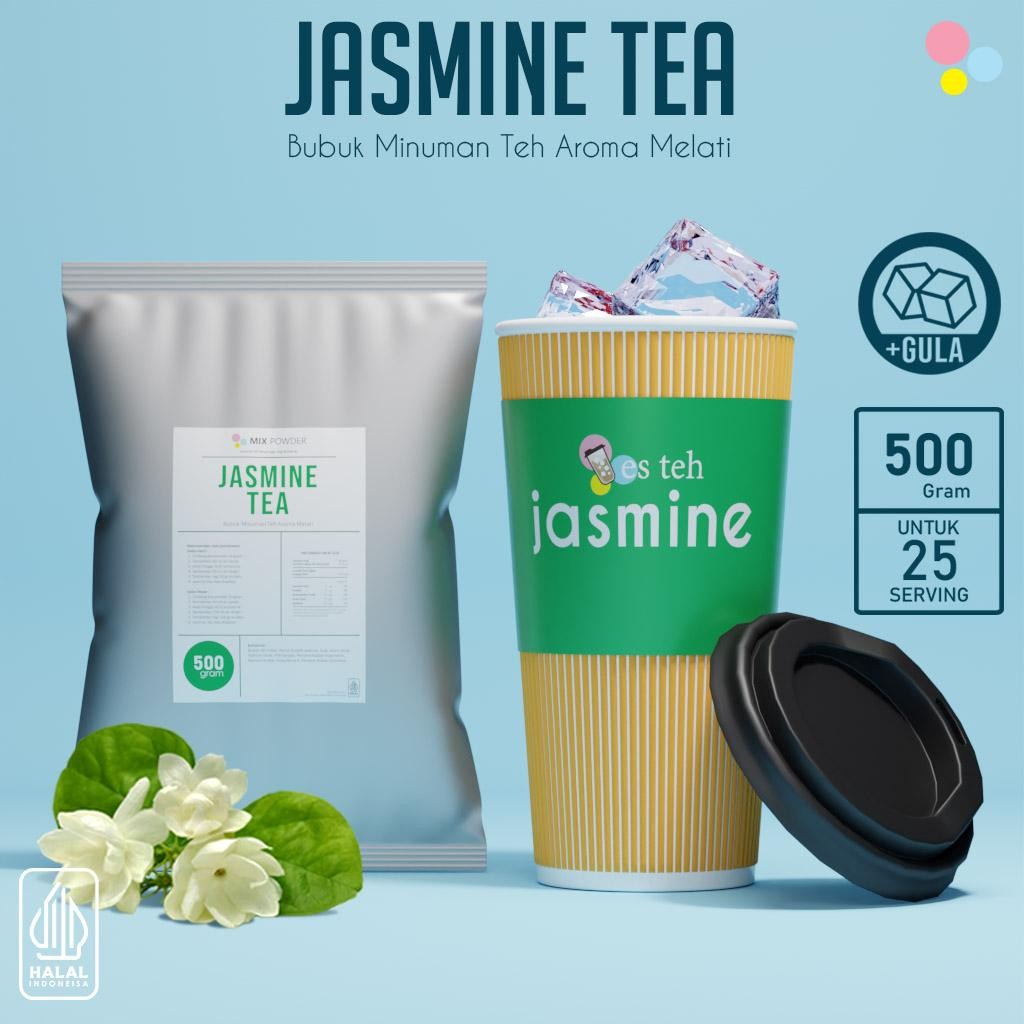 

Bubuk Minuman Teh Melati Powder Jasmine Tea Kemasan 500 Gram