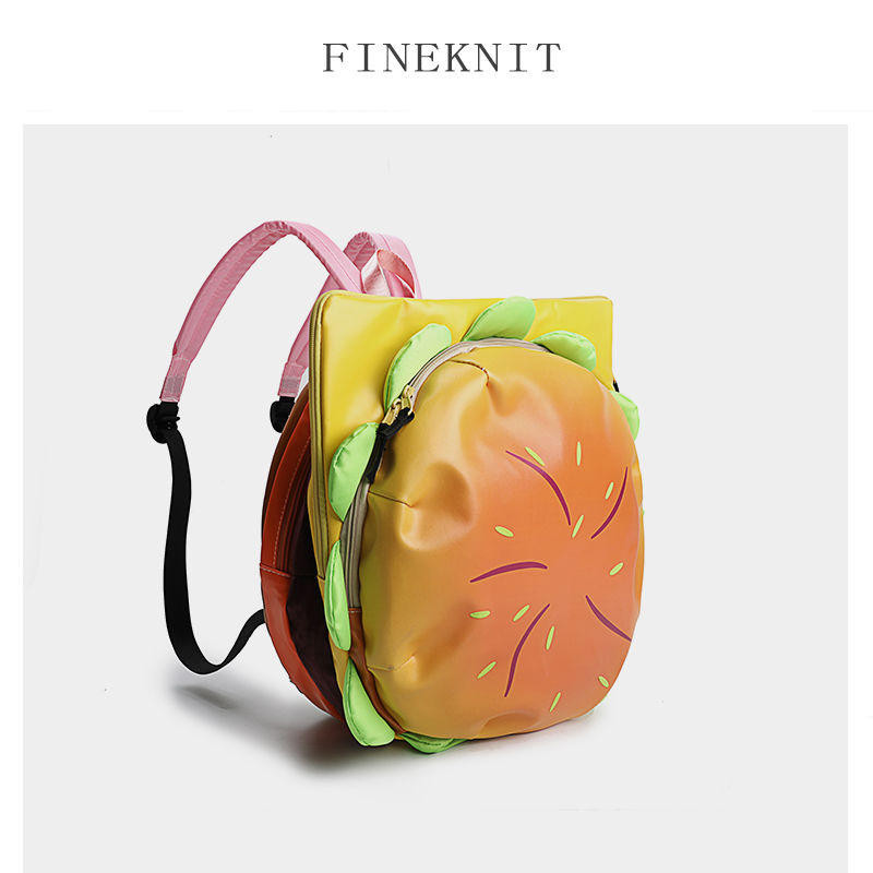 【Ready】Cheese Burger Kartun kapasitas backpack besar/tas