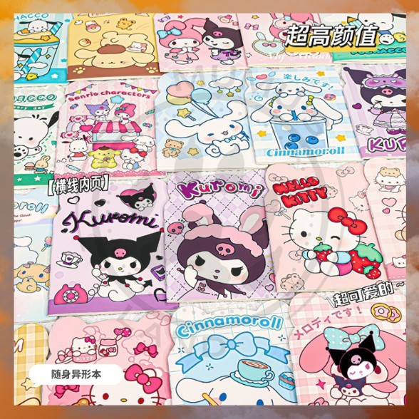 

ML Buku Tulis Memo Kecil Mini Motif Karakter Kartun Sanrio Kuromi Cinnamoroll Melody / Note Book Buku Catatan Kartun Berkuping Cartoon Mini Book