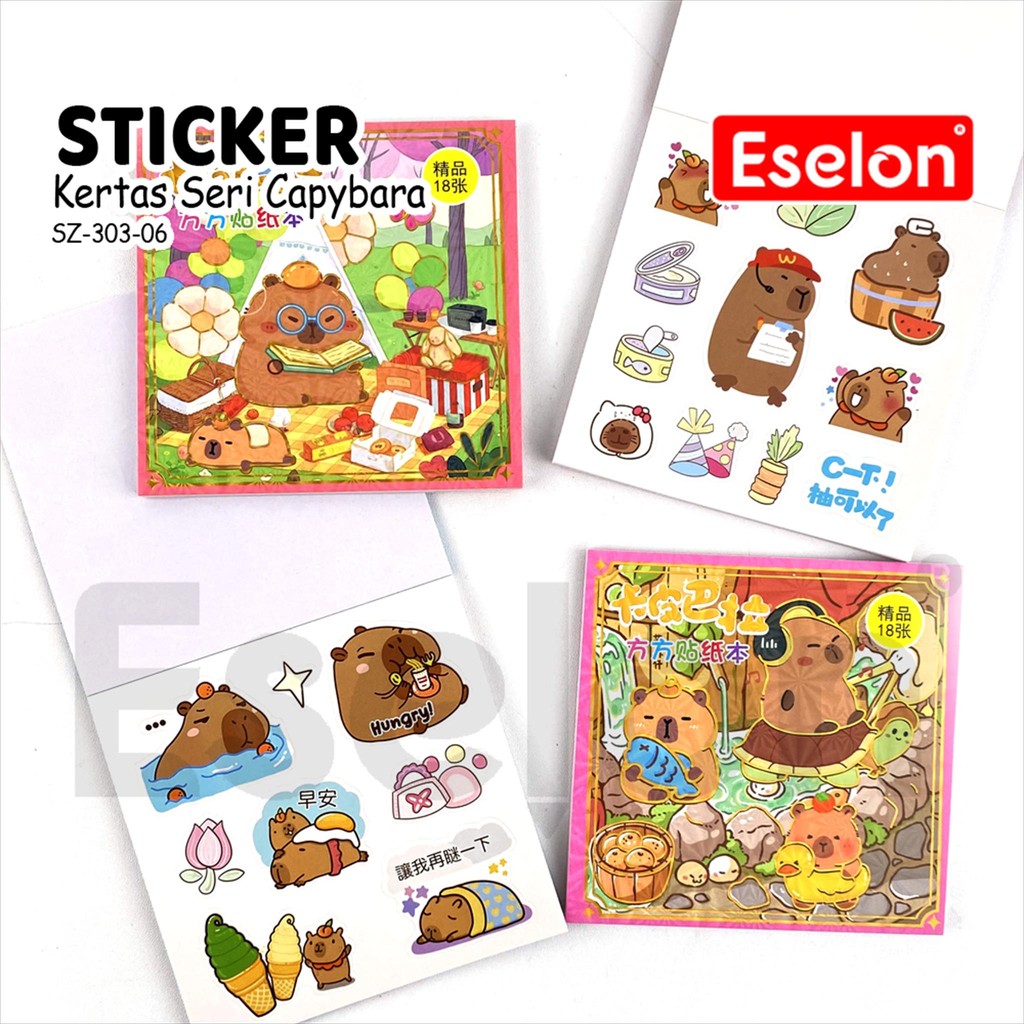 

18lembar Stiker Book Kertas /Stiker Buku Kertas Fancy Karakter