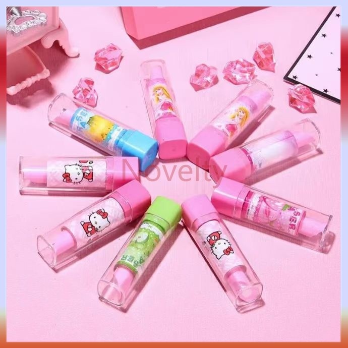 

Novelty Penghapus pensil bentuk lipstik/penghapus warna-warni pola kartun