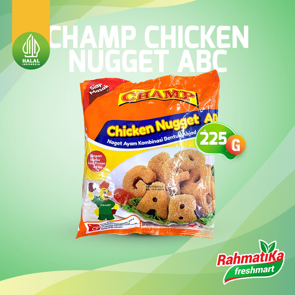 

Champ Chicken Nugget ABC / Naget Ayam Bentuk Abjad 225 gram