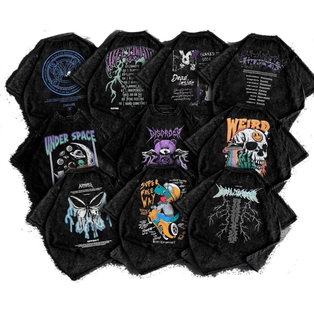 BAJU KAOS OVERSIZE WASH  OVERSIZE T-SHIRT WASH