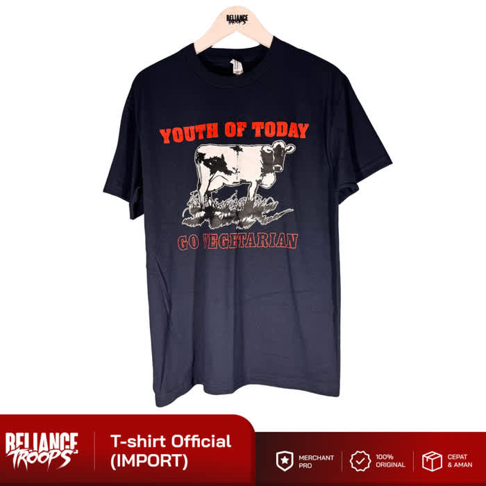 T-shirt Official | Youth Of Today - Go Vegetarian (Navy)