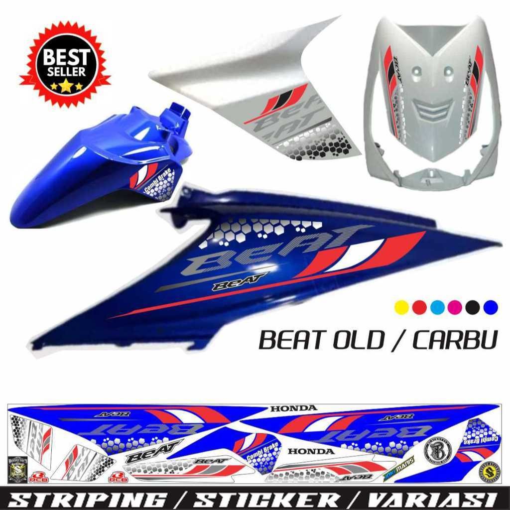 STRIPING VARIASI HONDA BEAT KARBU MOTIF TERBARU KEREN STRIPING MOTOR BEAT OLD/KARBU simple variasi