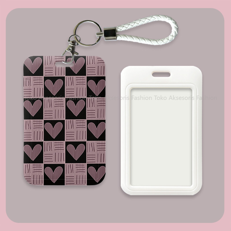 

id card holder tempat kartu lucu layer lanyard photocard aesthetic gantungan kartu nama tag cute nametag cari di lanyard 063