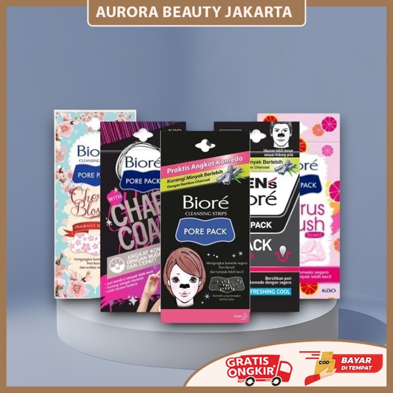 BIORE PORE PACK CLEANSING STRIPS PLESTER AMPUH PENGANGKAT KOMEDO PADA HIDUNG