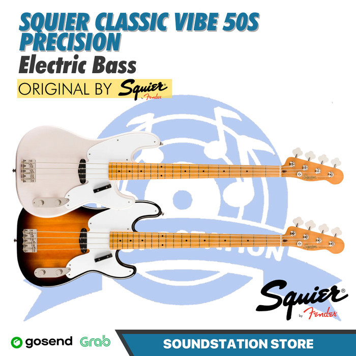 Squier Classic Vibe 50s Precision Bass Guitar - Bass Elektrik Original