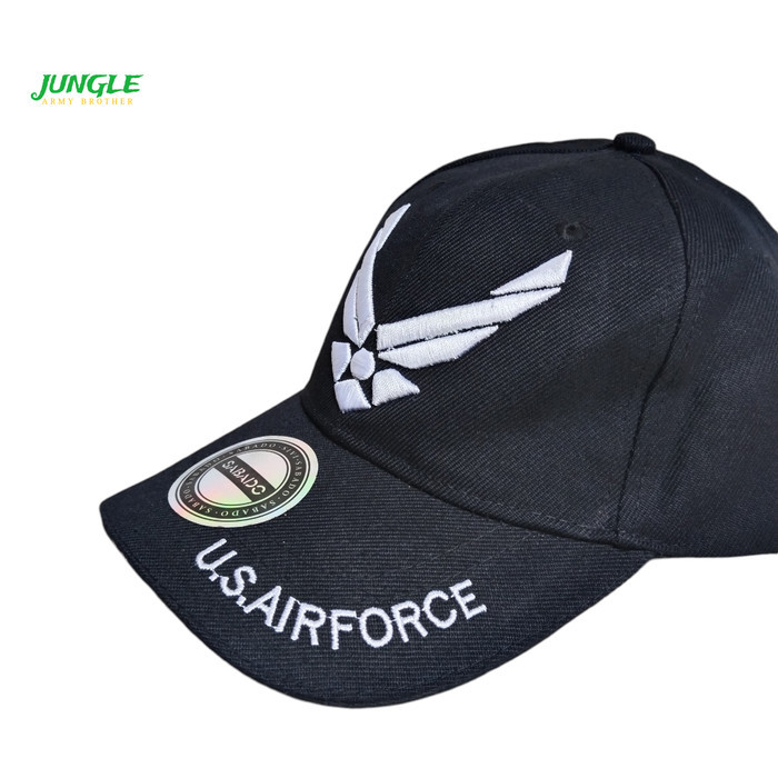 Topi Baseball US AIR FORCE 100% Cotton Import - Hitam