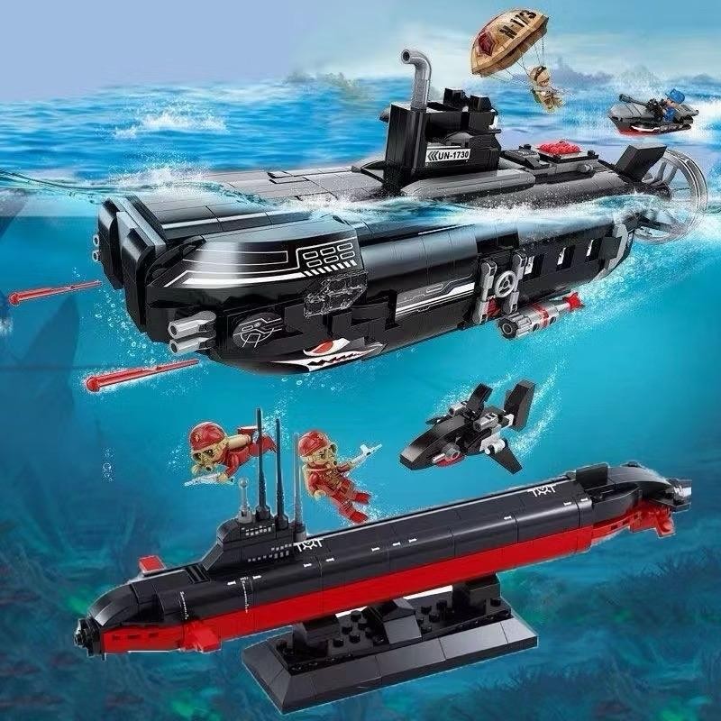 mainan 1000pcs Roket Brick blok city police/Kapal Induk Murah/robot/Military swat building block 100