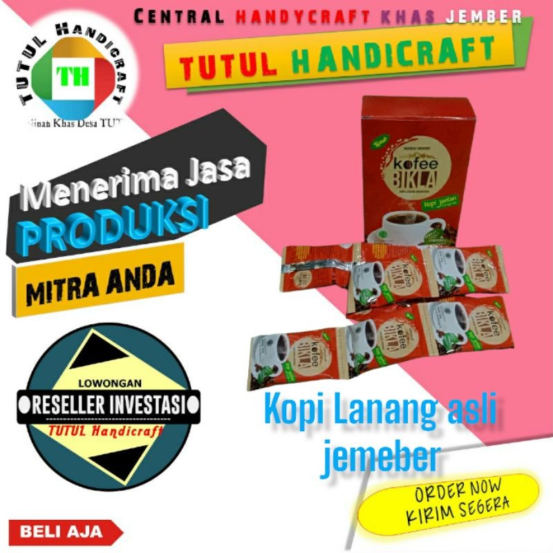 

IMRON PRIBADI KOPI BIKLA KOPI LANANG Kopi Asli Jember BOX 20 SACHET