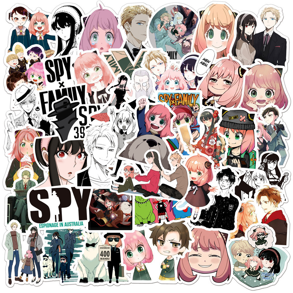 50pcs Anime SPY×FAMILY Anya Series Graffiti Stickers Suitable for Desktop Wall Decoration DIY Sticke