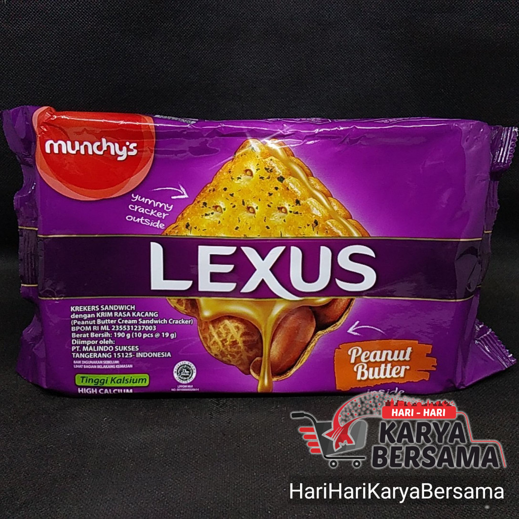 

MAKANAN RINGAN MUNCHY'S LEXUS PEANUT BUTTER BISKUIT 190GR