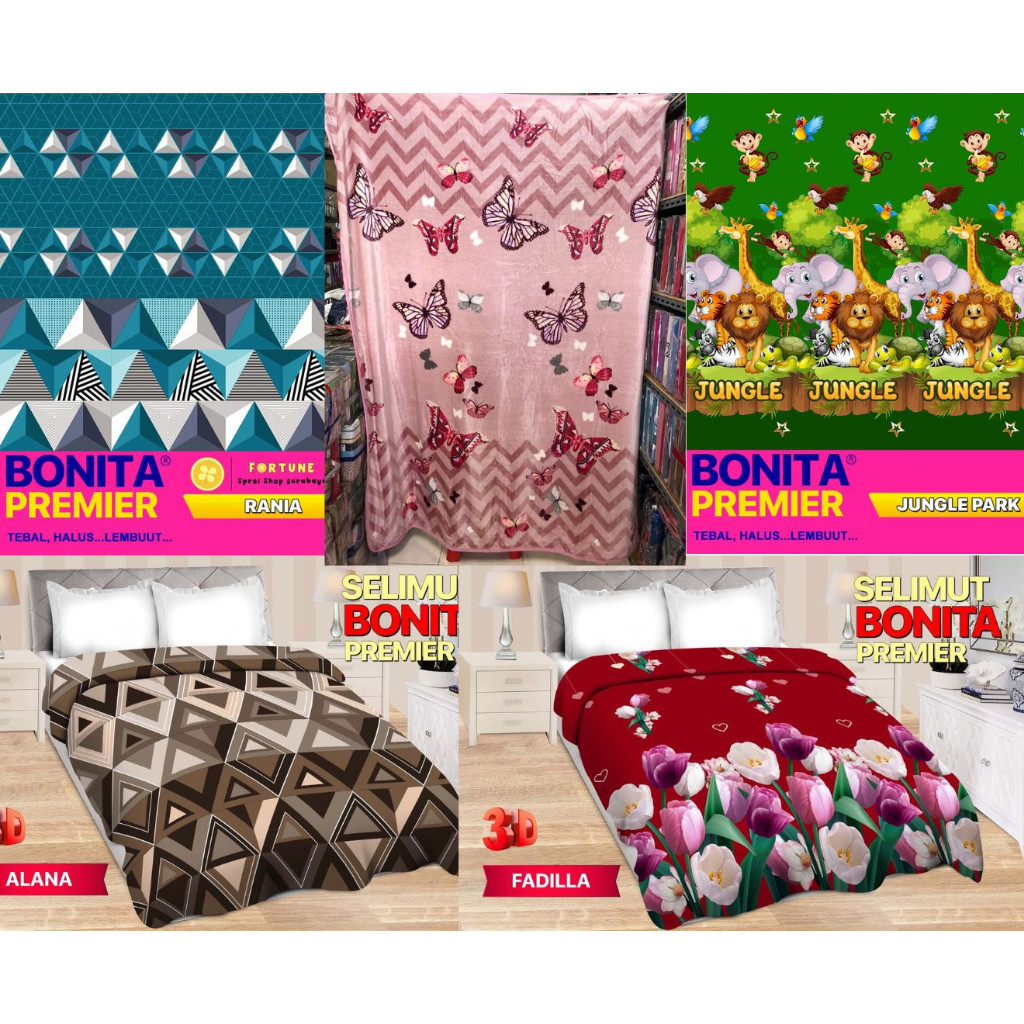Selimut BONITA PREMIER (Bisa COD) selimut bulu ukuran 160x200 tebal [PART I]