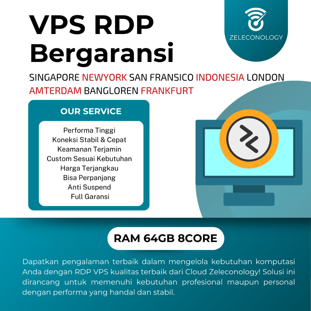 RDP WINDOWS AMD EPYC 64GB 8CPU FULL ADMINISTRATOR, GARANSI 30 HARI