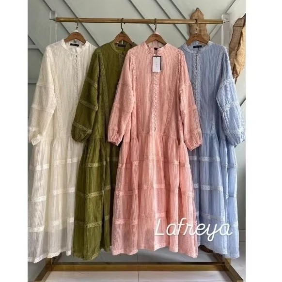 Gamis lafreya Naomi crincle import