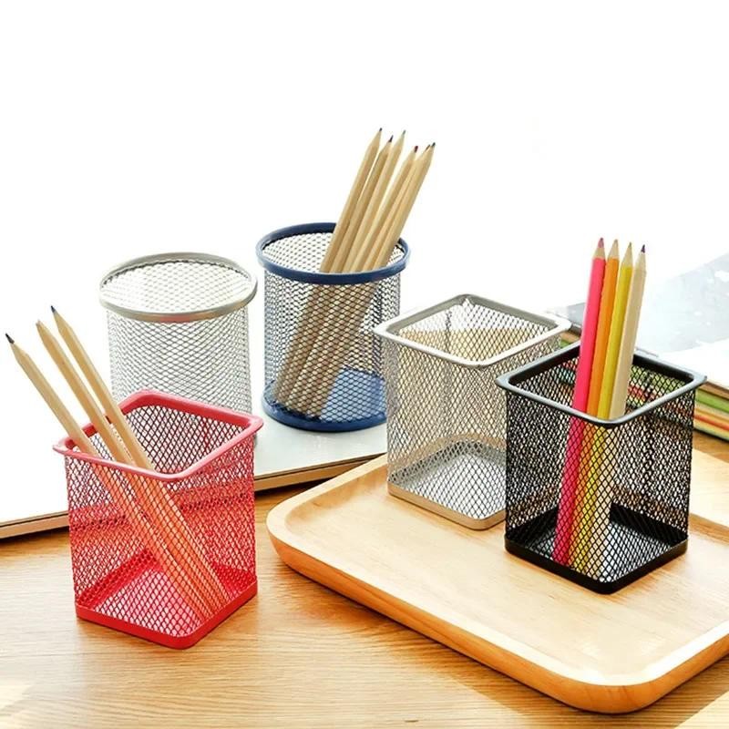 

Creative Hollow Pen Pencil Pot Holder Brush Storage Container Desk Organizer Plastic Stationery Pen Holder Office Supplies