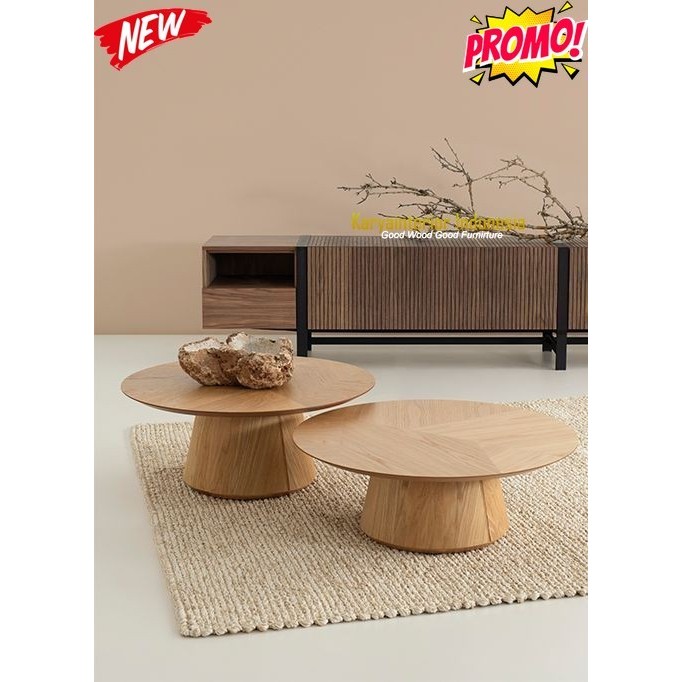 Meja Tamu Bundar Kayu Jati  Meja Tamu Jati Solid