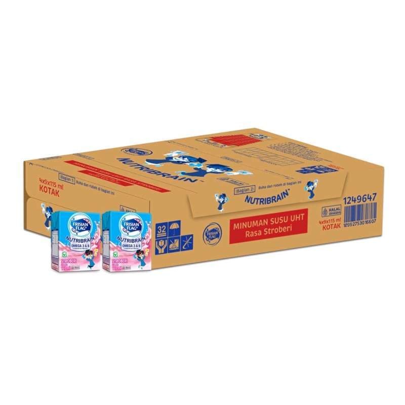 

Frisian Flag Susu UHT Strawberry Nutribrain 1 Karton (36x115ml)