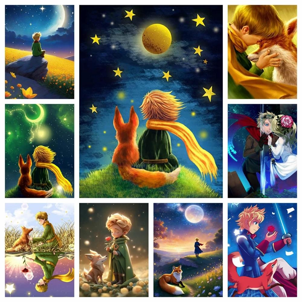 

The Little Prince Diamond Painting New 5D DIY Full Round Diamonds Mosaic Embroidery Cross Stitch Kit Rhinestone Home Decor Gift