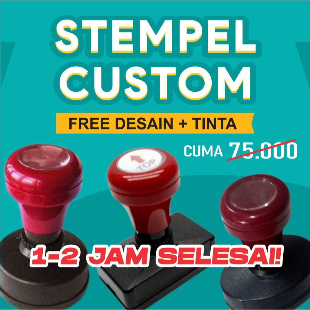 

PROMO [EXPRESS] Stempel Stampel Stamp CAP Flash Otomatis Tinta - Tanpa Bantalan - High Quality Original - FREE DESAIN