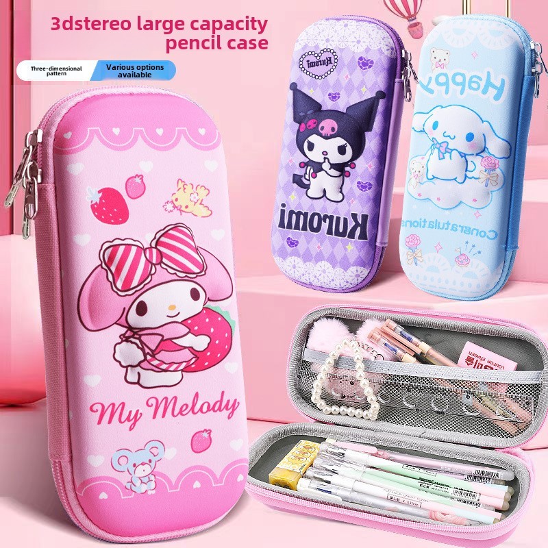 

Sanrio Kulomi 3D pencil case for elementary school students with high aesthetic appeal large capacity pencil case cartoon design