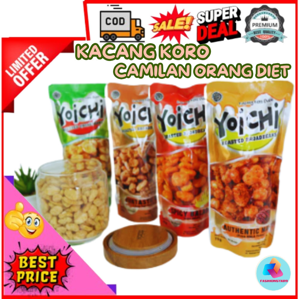 

Yoichi Kacang Koro Kupas Kacang Koro 75 Gr Rasa Garlic Barbeque Balado Mala Oleh Oleh Khas Surabaya