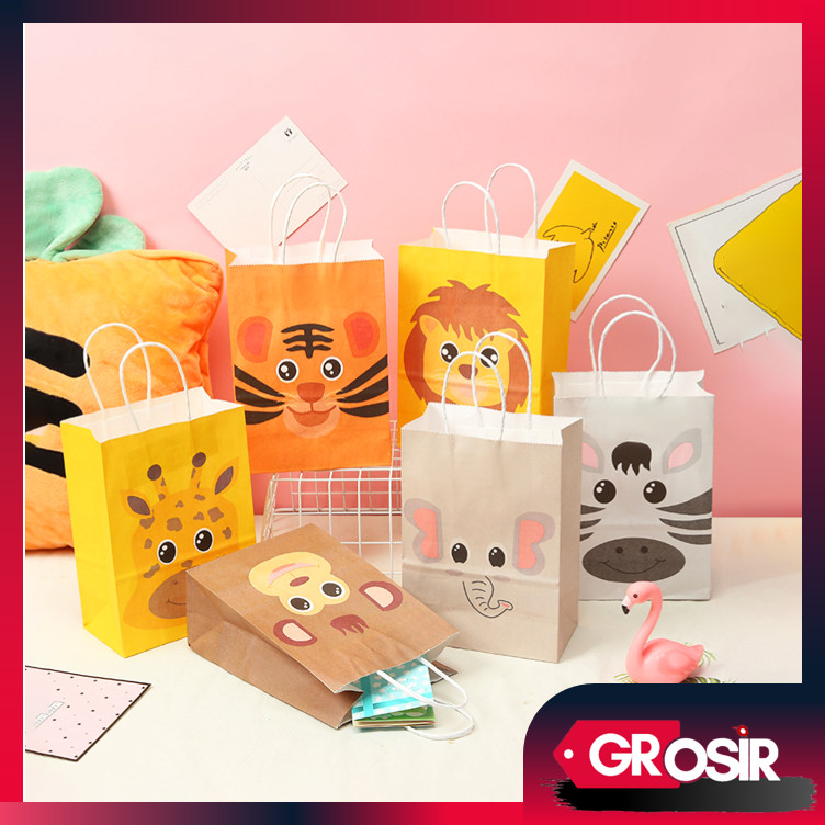 

Grosir - 6049 Paper Bag Ulang Tahun / Goodie Bag Ulang Tahun / Goodie Bag Tema Animal / Paper Bag Hadiah / Paper Bag Motif Animal