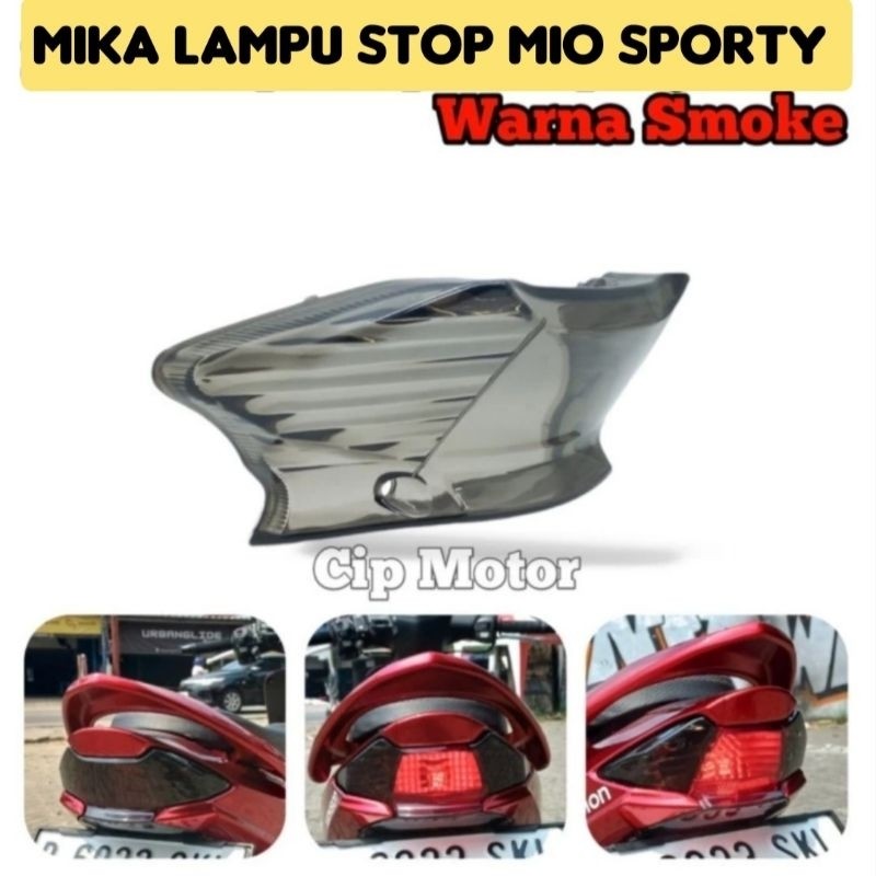 Mika Lampu Stop Mio Sporty Smile Smoke aksesoris motor