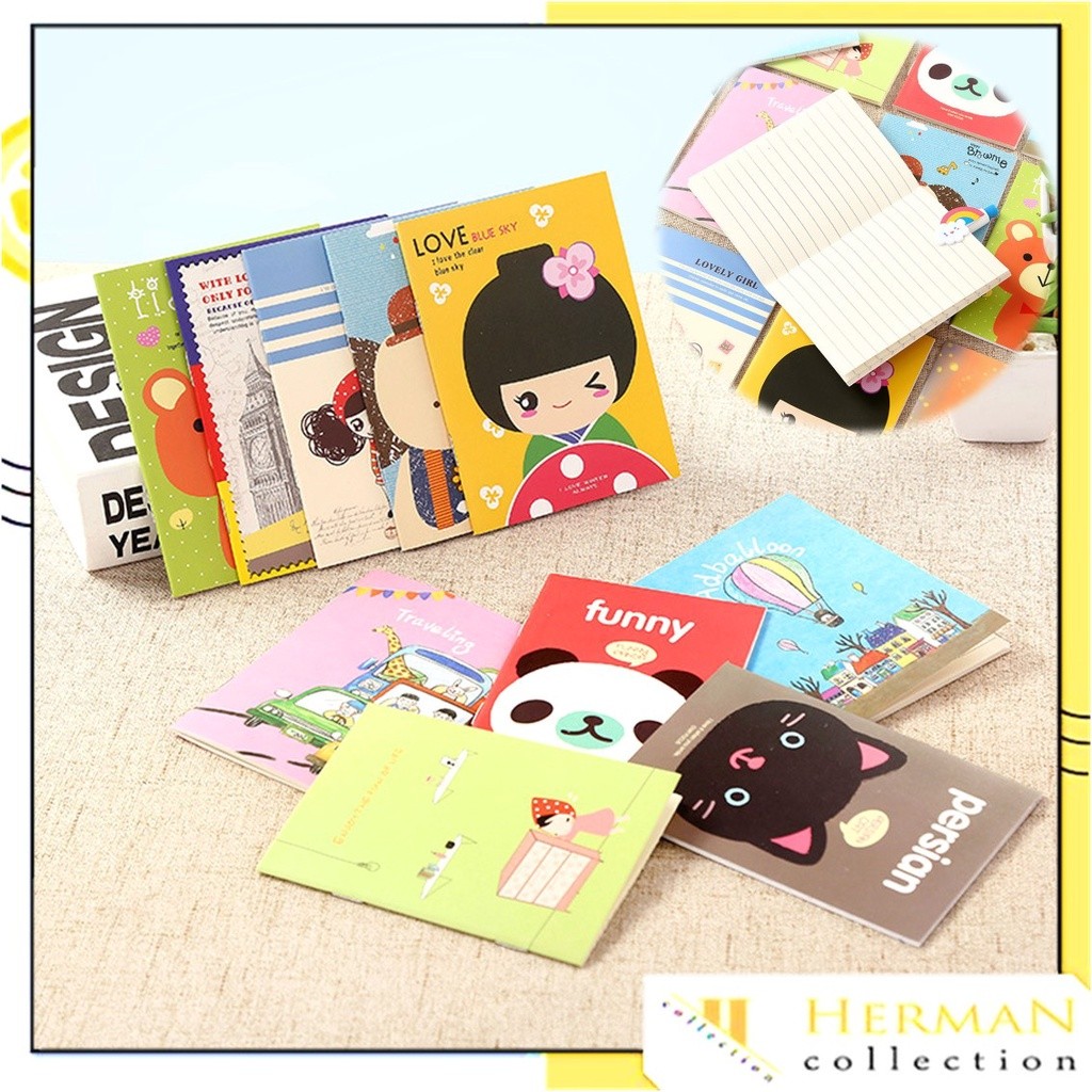 

Buku Tulis Mini Motif Kartun Note Book Mini Cartoon Mini Book Notepad Karakter Buku Tulis Memo Kecil