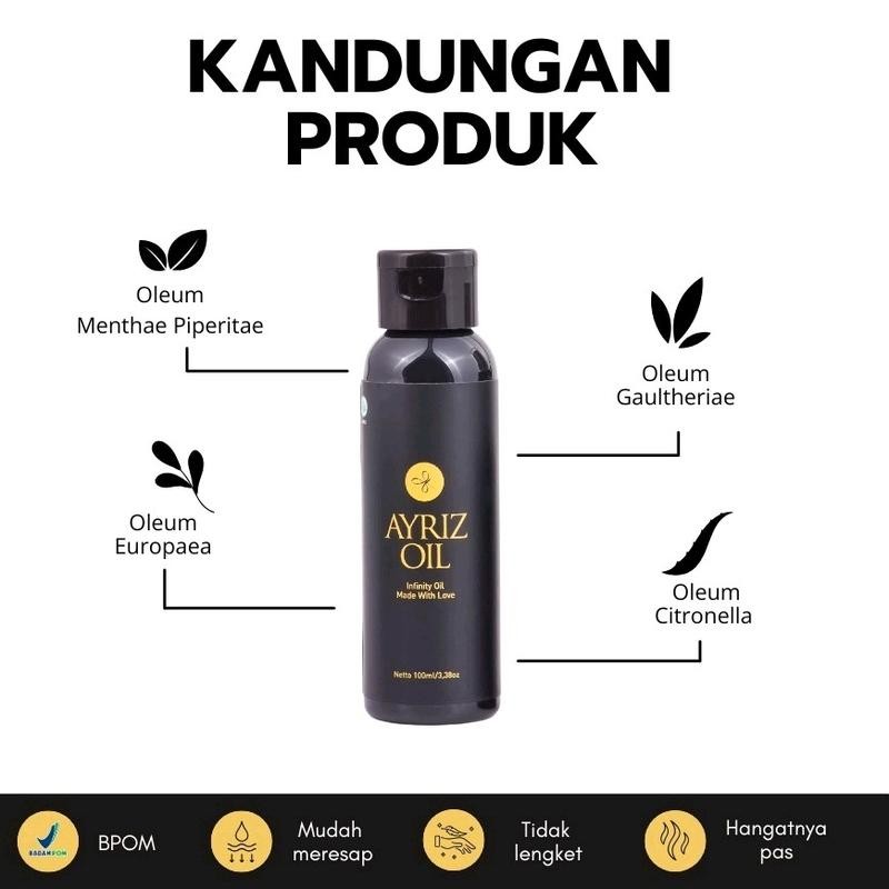 0AYRIZ OIL TRAVEL SIZE 50ML MINYAK TERAPI HERBAL MINYAK TERAPI