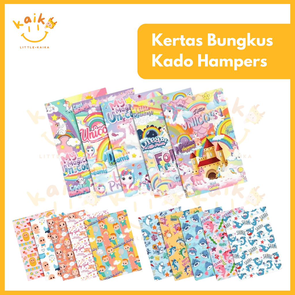 

LITTLE KAIKA | PP90 Kertas Bungkus Kado Hampers Ulang Tahun Jual Eceran Satuan Per Pcs