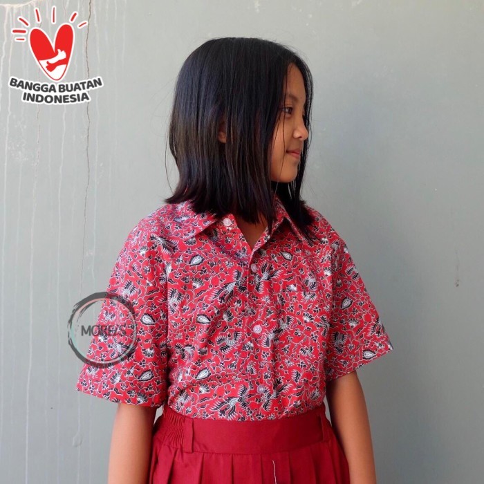 Seragam Baju Batik SD/MI/TK/PAUD JM Merah - 5
