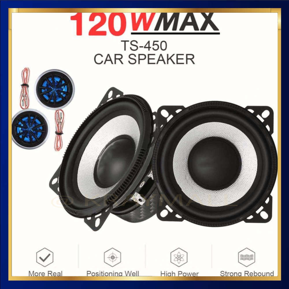 Speaker Tweeter Mobil 4 Inch HiFi Crossover 120W - TS-450