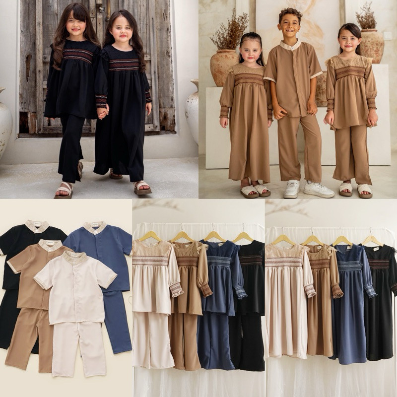 YANCSHOP SEJIWA RAYA SERIES COUPLE ANAK Sarimbit Raya Family Set
