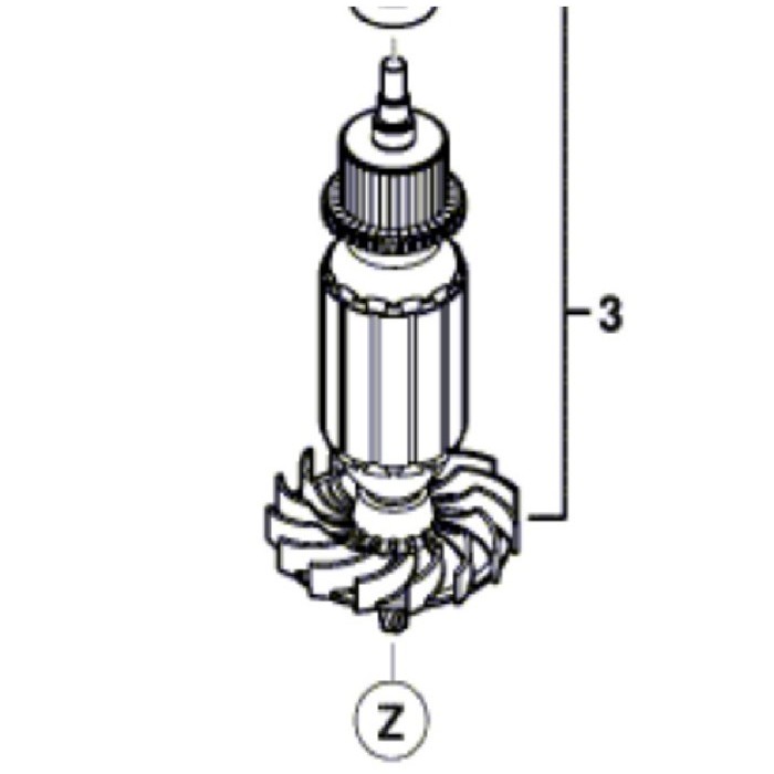 TERLARIS 1619PB3666 BOSCH ARMATURE GBM 50-2/ SPARE PART BOSCH