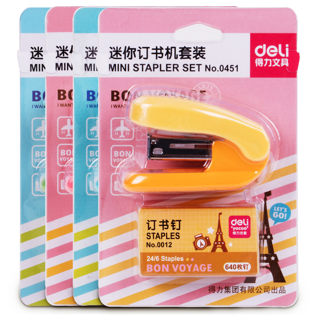 

Mini Stapler Set Cute Candy Color 12 Pages Of Paper Can Be Ordered Office Study Stationery Binding Supplies