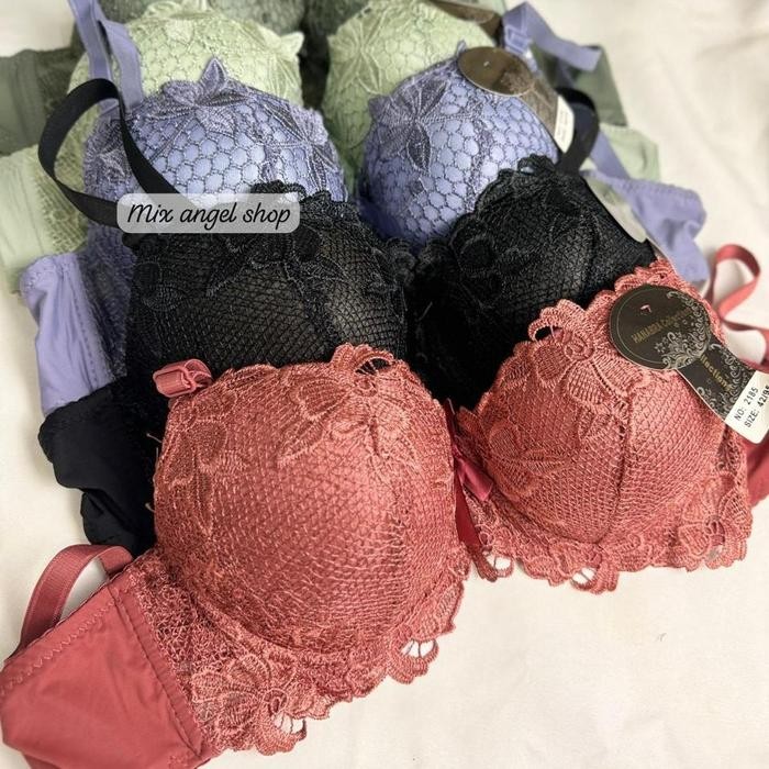 3pcs BH BRA KAWAT BUSA TEBAL  TALI LEPAS SIZE 38 40 42 44 PAKET HEMAT - 3pcs busa tebal , 38
