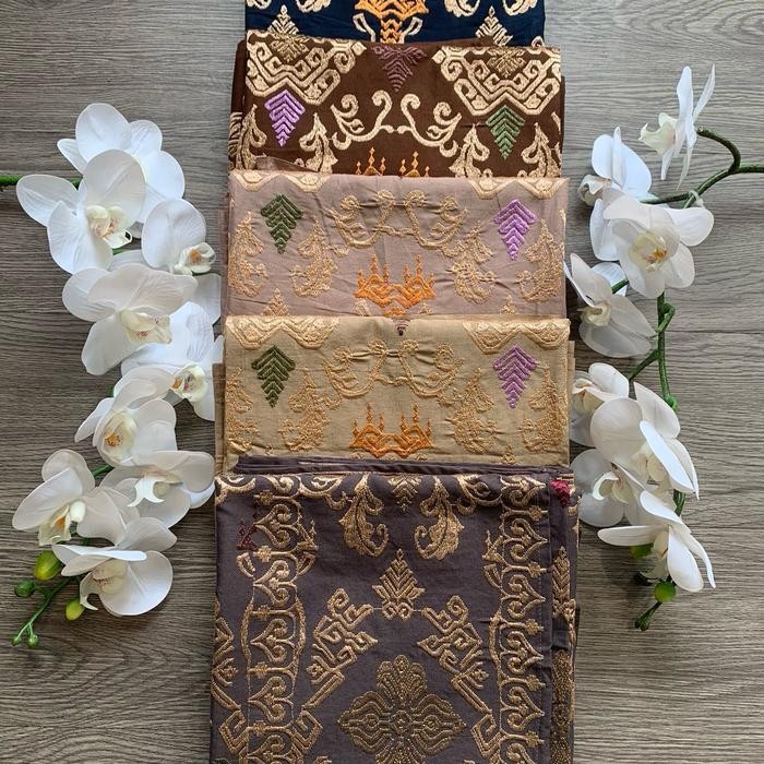 Kain bordir songket lembaran new motif songket bali kain bordir