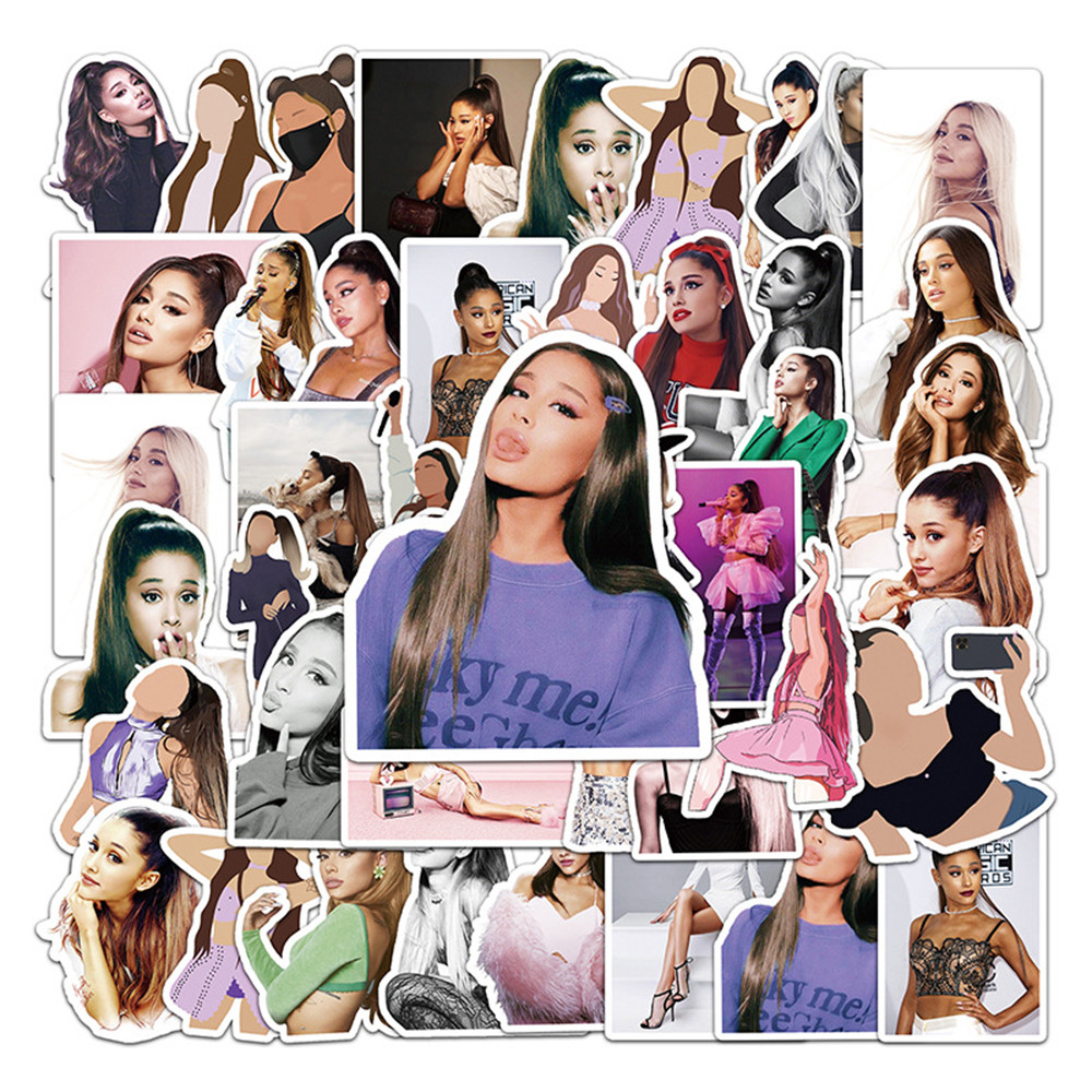 

10/30/50pcs Singer Ariana Grande Stickers Laptop Guitar Luggage Skateboard Phone Bike Car Waterproof Cool Sticker Decal Kid Toys