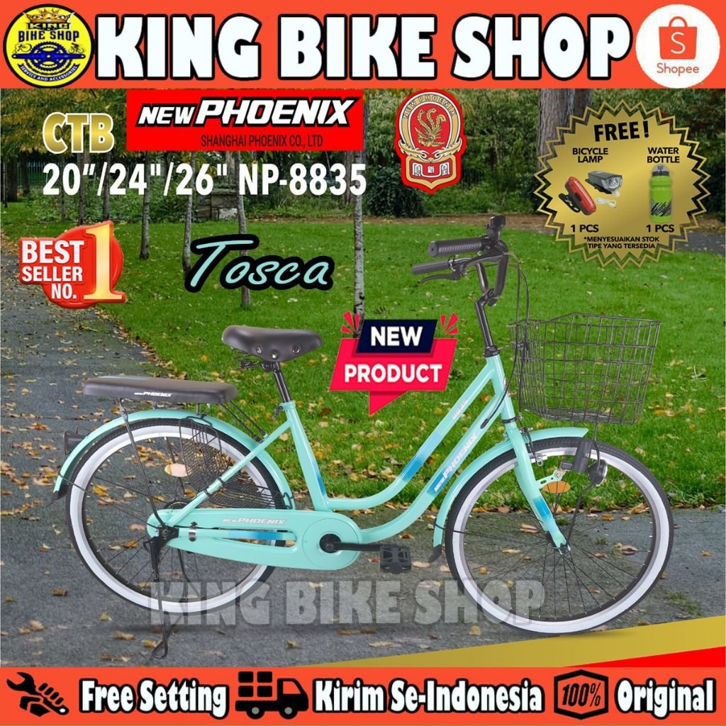 Sepeda City Bike PHOENIX NP 8835 Ukuran 20 24 26 Inch Keranjang Dewasa