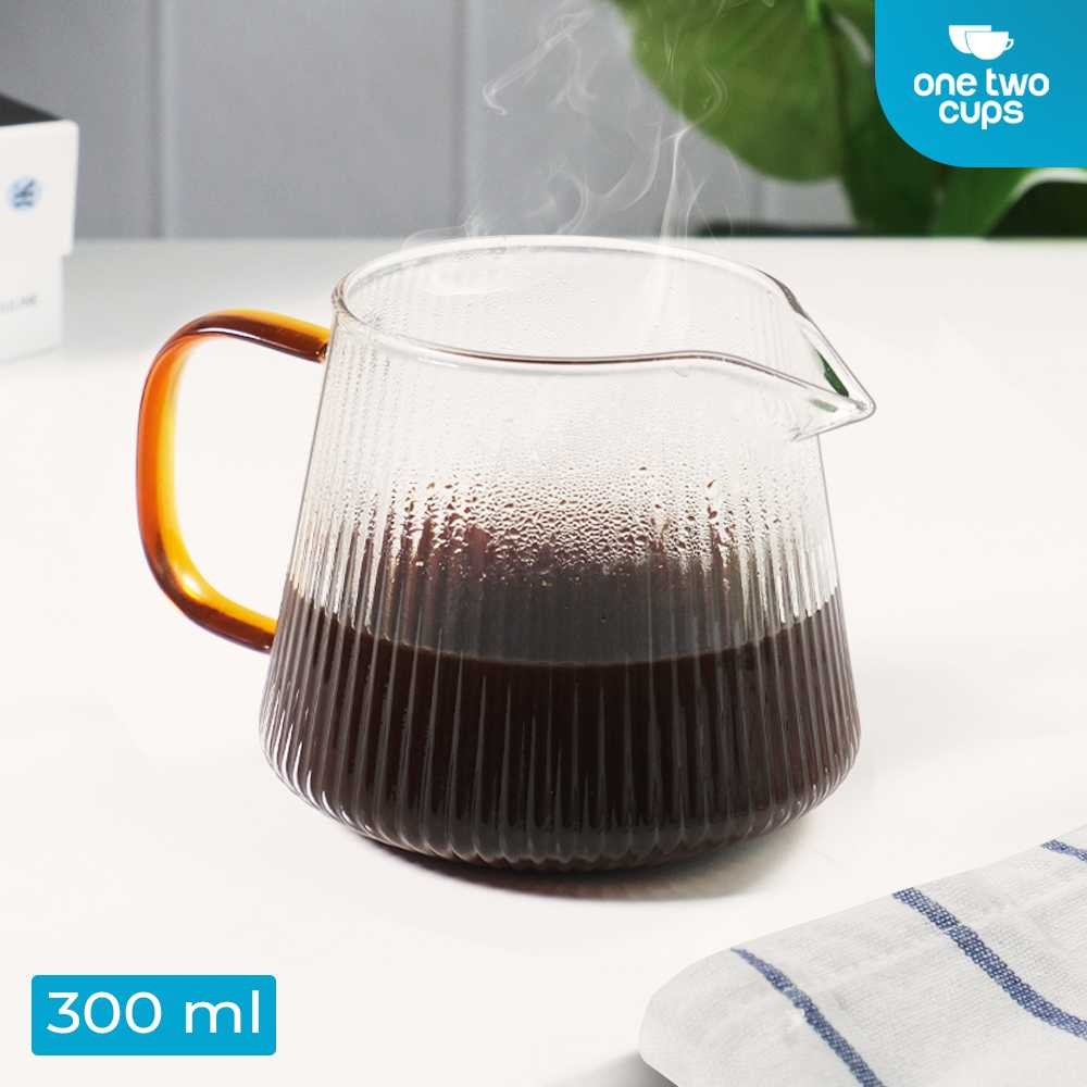 One Two Cups Coffee Server V60 Drip Pour Over Borosilicate Glass